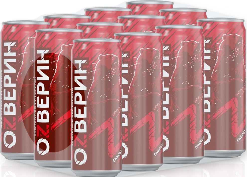 картинка Энергетический напиток Озверин Красный пунш 0,45л., 12шт. от магазина Одежда+