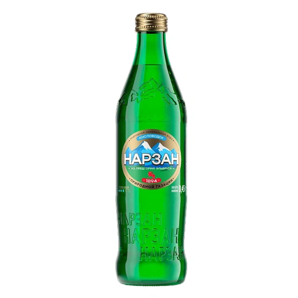 Вода "Нарзан" 0.45 литра газированная Элита золотой (стекло) уп. 20 шт от магазина Vitarel