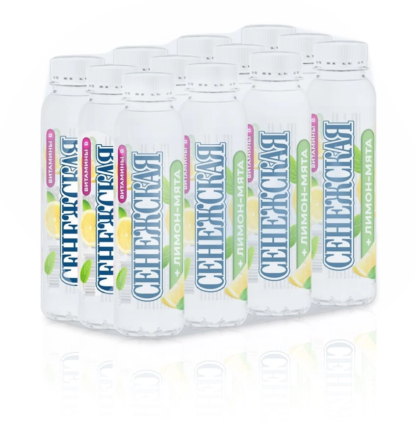 СЕНЕЖСКАЯ плюс Лимон-мята 0,44 литра, 6 шт. от магазина Одежда+