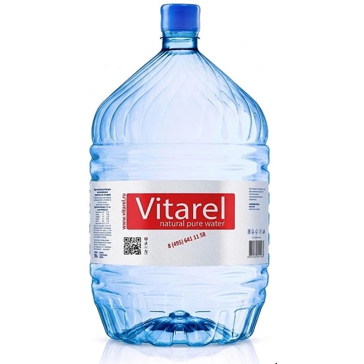 Питьевая вода "Vitarel Премиум" 19 литров одноразовая бутылка