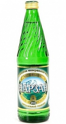 Вода "Нарзан" 0.5 литра газированная Элита золотой, стекло, 12 шт. в уп. от магазина Одежда+